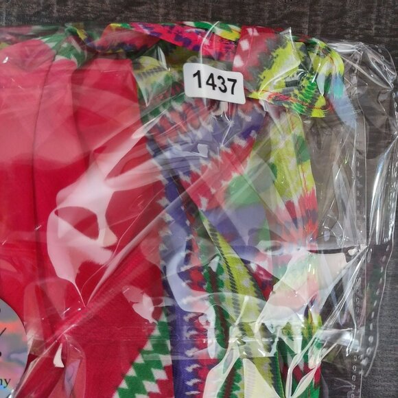 Rampage Womens Top M Pink Tribal Print Tassel Hem Sheer Festival Y2K Boho Layers - Picture 11 of 12